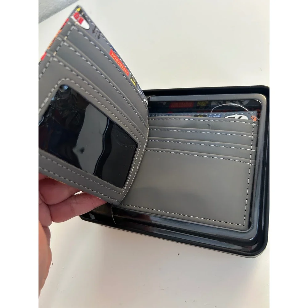 Nintendo Mario Kart Gray All Over Print Logo Bi-Fold Wallet New!